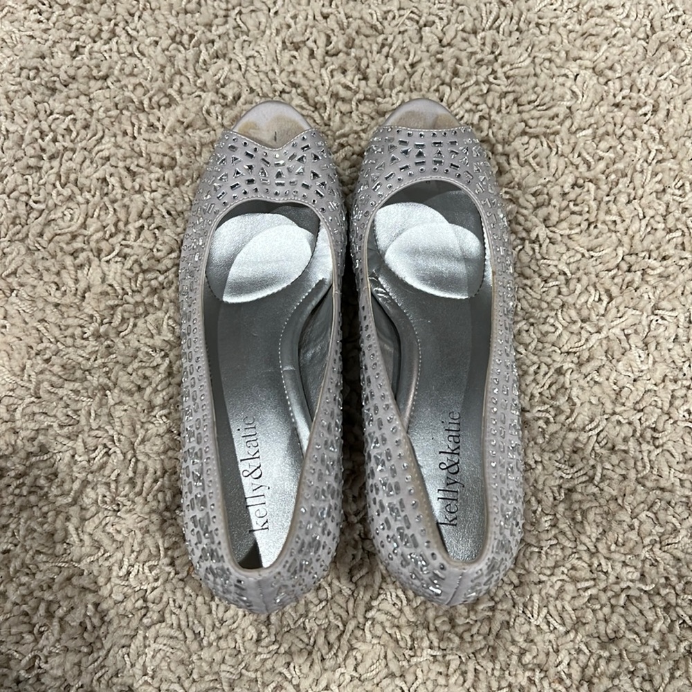 Kelly & Katie Peep Toe Rhinestone Heel